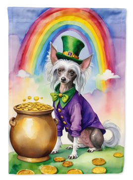 Chinese Crested St Patrick's Day House Flag