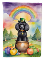 Black Poodle St Patrick's Day House Flag