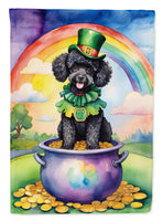 Black Poodle St Patrick's Day House Flag