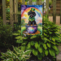 Black Poodle St Patrick's Day Garden Flag