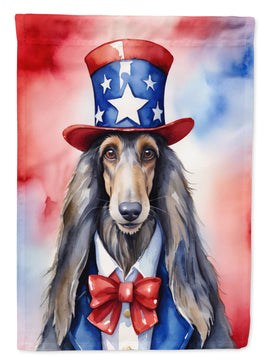 Afghan Hound Patriotic American House Flag