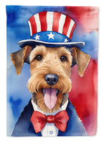 Airedale Terrier Patriotic American Garden Flag