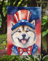 Akita Patriotic American Garden Flag