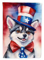 Alaskan Klee Kai Patriotic American House Flag