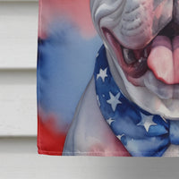 American Bulldog Patriotic American House Flag