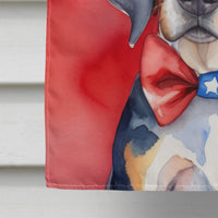 American English Coonhound Patriotic American House Flag