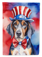 American English Coonhound Patriotic American House Flag