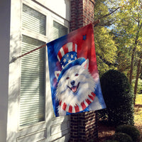 American Eskimo Patriotic American House Flag