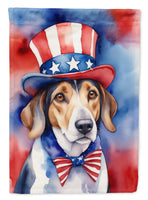 American Foxhound Patriotic American House Flag