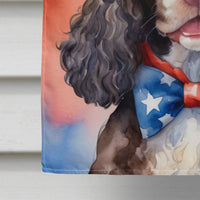 American Water Spaniel Patriotic American House Flag