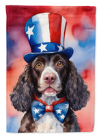 American Water Spaniel Patriotic American House Flag