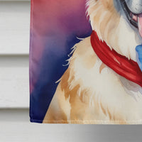 Anatolian Shepherd Patriotic American House Flag