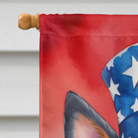 Australian Cattle Dog Patriotic American House Flag