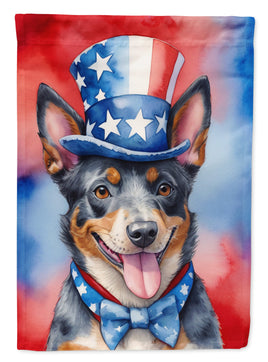 Australian Cattle Dog Patriotic American House Flag