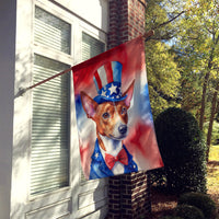 Basenji Patriotic American House Flag