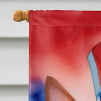 Basenji Patriotic American House Flag