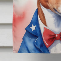 Basenji Patriotic American House Flag