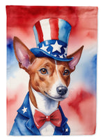 Basenji Patriotic American House Flag