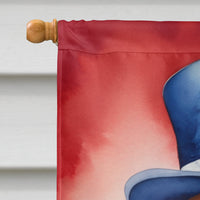 Beagle Patriotic American House Flag