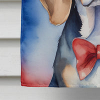 Beagle Patriotic American House Flag