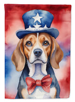 Beagle Patriotic American House Flag