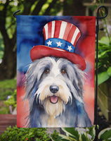 Bearded Collie Patriotic American Garden Flag