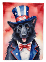 Belgian Sheepdog Patriotic American House Flag