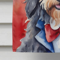 Bergamasco Sheepdog Patriotic American House Flag