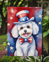 Bichon Frise Patriotic American Garden Flag