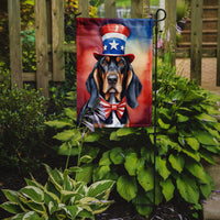 Black and Tan Coonhound Patriotic American Garden Flag