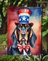 Black and Tan Coonhound Patriotic American Garden Flag