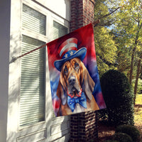 Bloodhound Patriotic American House Flag