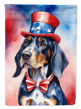 Bluetick Coonhound Patriotic American House Flag