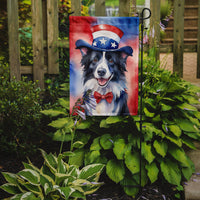 Border Collie Patriotic American Garden Flag