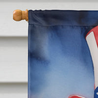 Borzoi Patriotic American House Flag