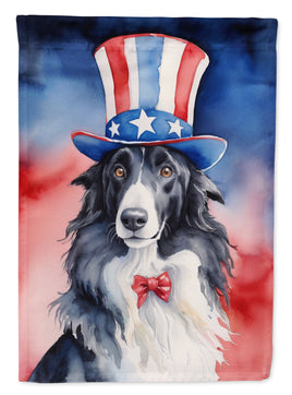 Borzoi Patriotic American House Flag