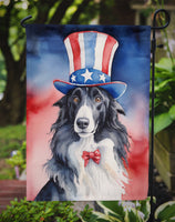 Borzoi Patriotic American Garden Flag