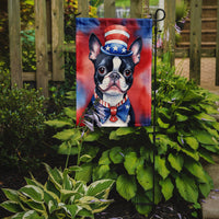 Boston Terrier Patriotic American Garden Flag