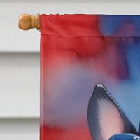 Boston Terrier Patriotic American House Flag