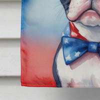 Boston Terrier Patriotic American House Flag