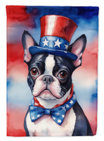 Boston Terrier Patriotic American House Flag