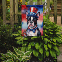 Boston Terrier Patriotic American Garden Flag