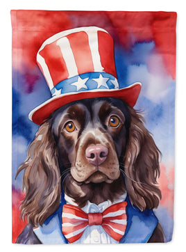 Boykin Spaniel Patriotic American House Flag