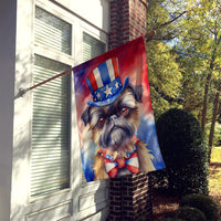 Brussels Griffon Patriotic American House Flag