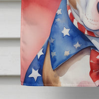 Bull Terrier Patriotic American House Flag