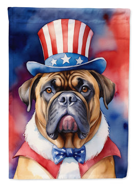 Bullmastiff Patriotic American House Flag