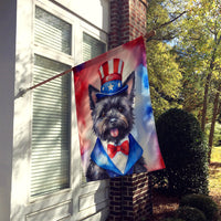 Cairn Terrier Patriotic American House Flag