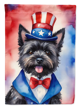 Cairn Terrier Patriotic American House Flag