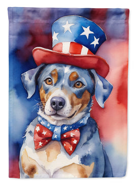 Catahoula Patriotic American Garden Flag