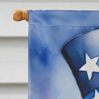 Cavalier Spaniel Patriotic American House Flag